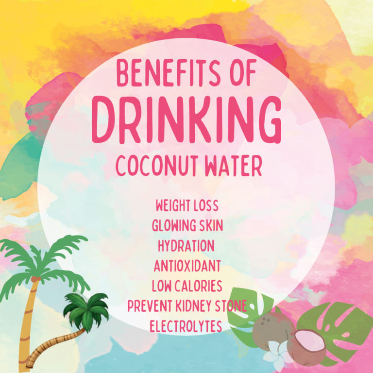 Infographic Describing the Benefits of Drinking Coconut Water